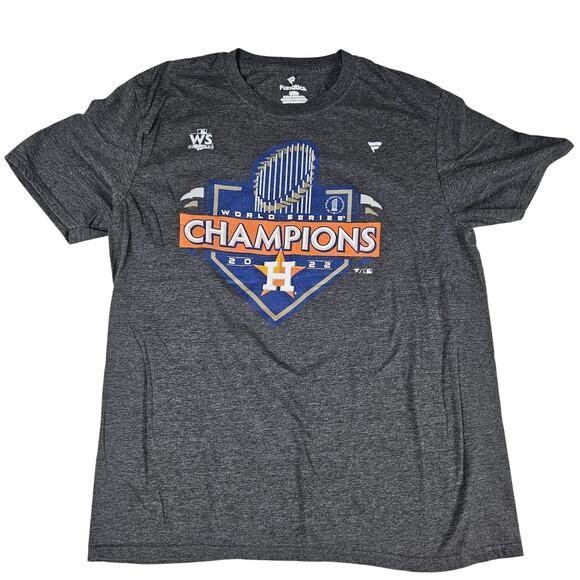 HOUSTON ASTROS 2022 WORLD SERIES CHAMPIONS FANATICS LOCKER ROOM T-SHIRT SZ LARGE - Picture 1 of 6